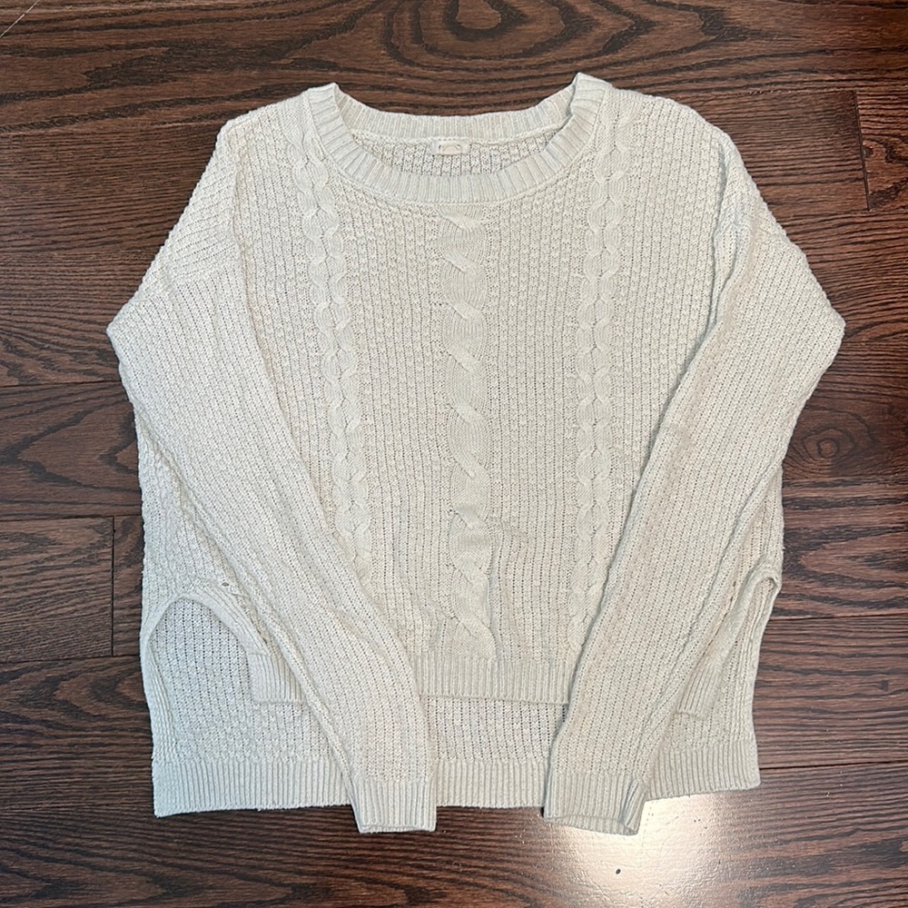 Garage White Knit Sweater | Size S
